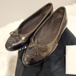 Chanel Interlocking Flat 36.5 Brown